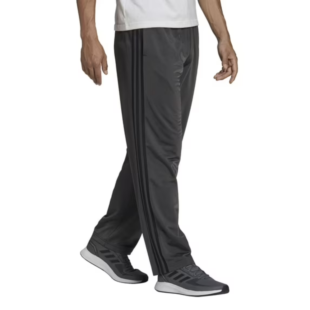 Adidas Men's 3-Stripes Tricot Open Hem Track Pants Grey H48341