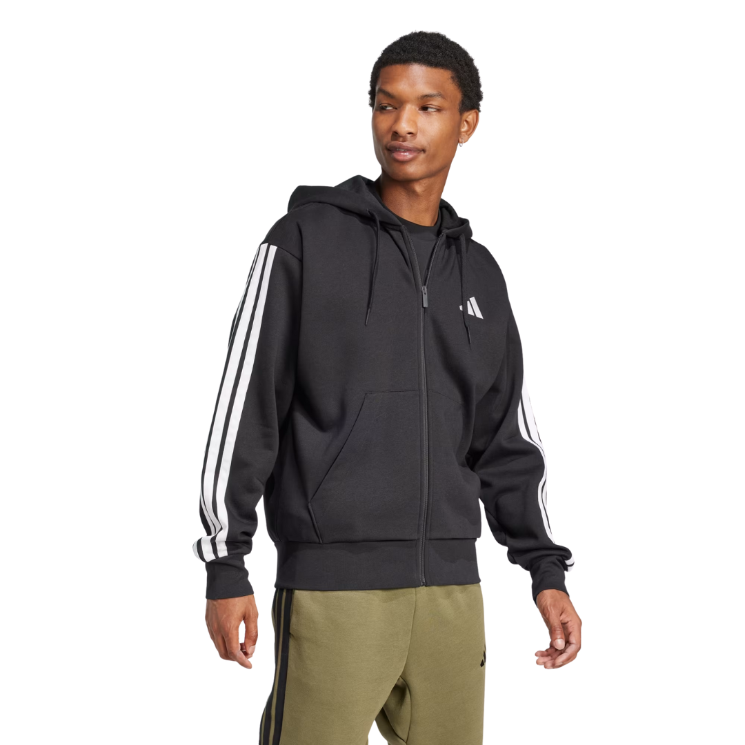 Adidas Men’s Essentials 3-Stripes Fleece Hoodie – JD1870
