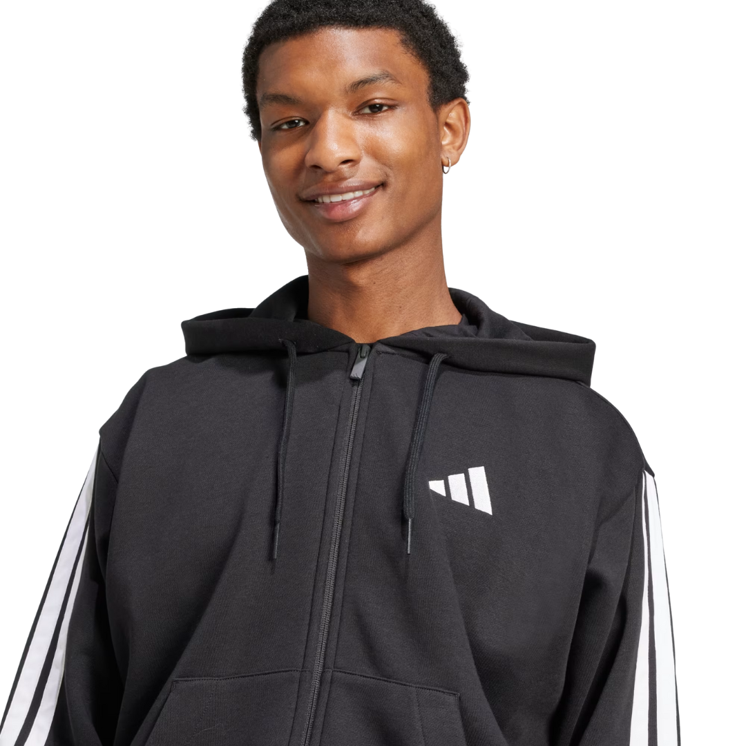 Adidas Men’s Essentials 3-Stripes Fleece Hoodie – JD1870