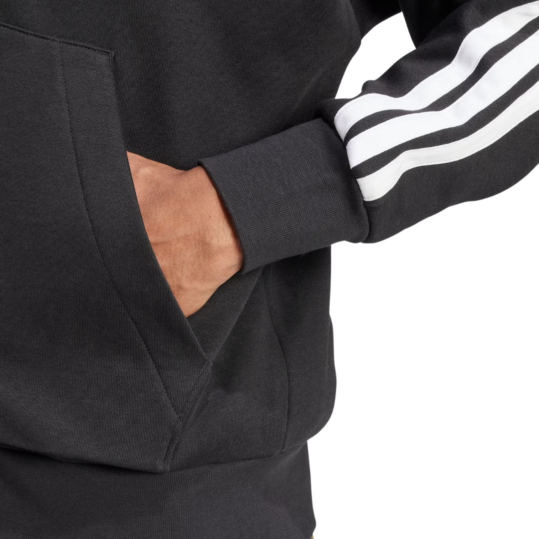 Adidas Men’s Essentials 3-Stripes Fleece Hoodie – JD1870