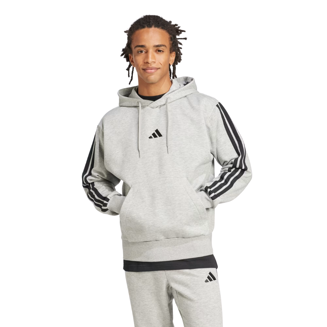 Adidas Men’s Essentials 3-Stripes Fleece Hoodie – JE6302