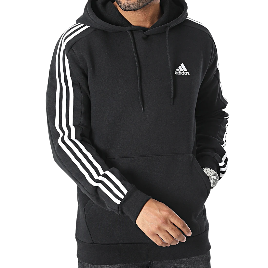 Adidas Men's Essentials Fleece 3-Stripes Hoodie – IB4028