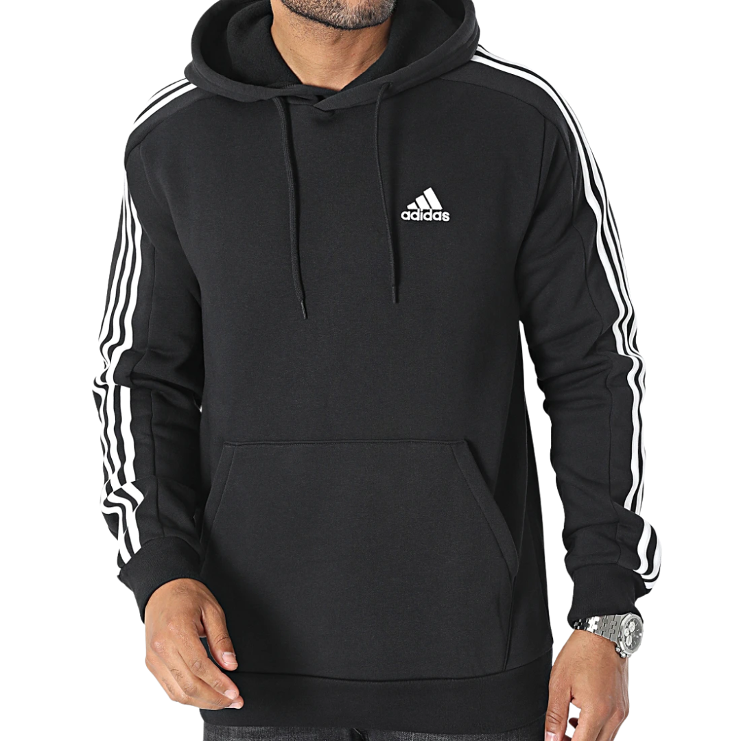 Adidas Men's Essentials Fleece 3-Stripes Hoodie – IB4028
