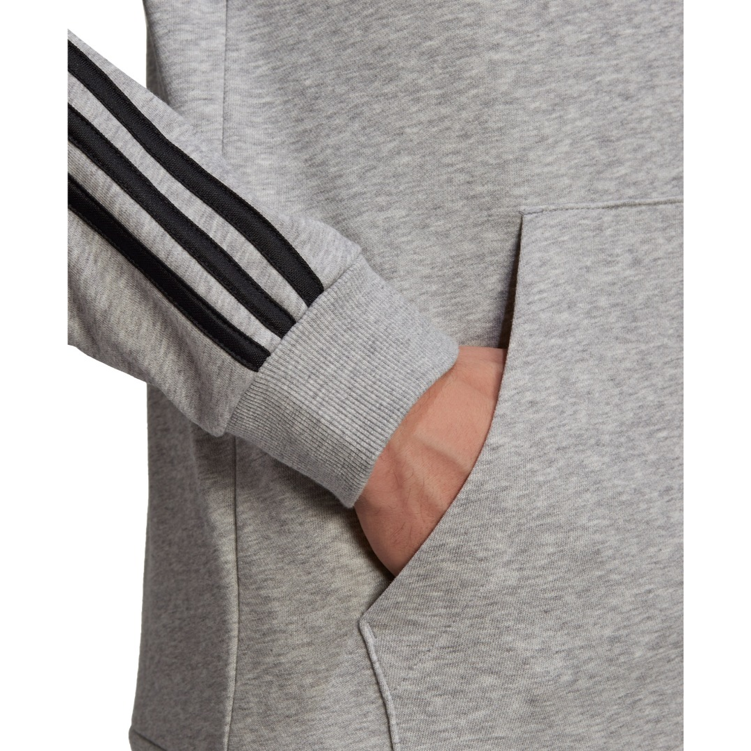 Adidas Men's Essentials French Terry 3-Stripes Full-Zip Hoodie – GK9034