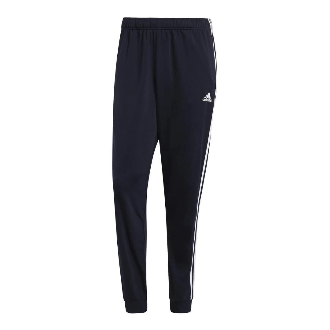 Adidas Men’s Essentials Tapered 3-Stripes Track Pants Navy – H46106
