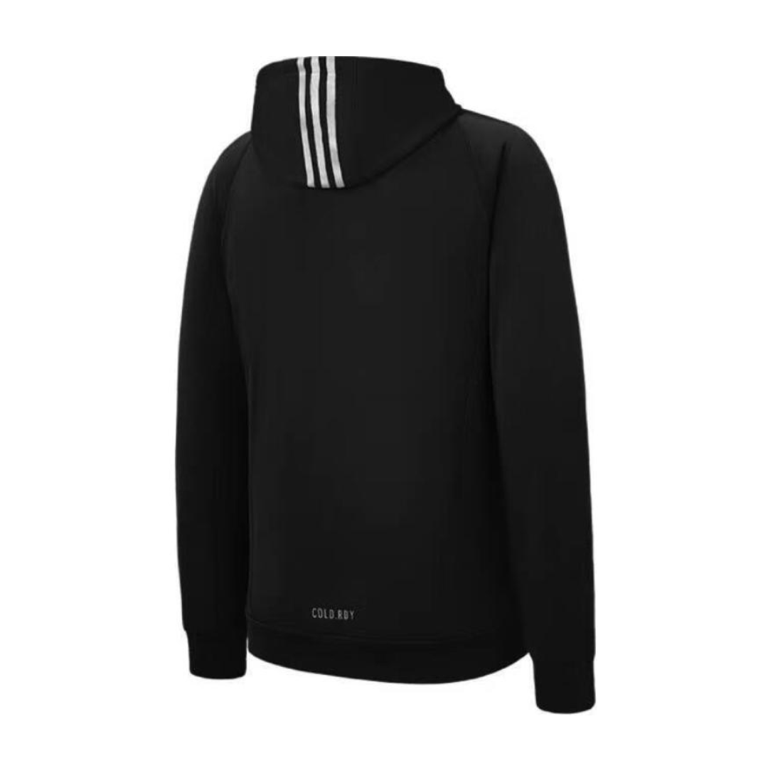 Adidas Men's Logo Print Zip-Up Hoodie – Black IJ9618