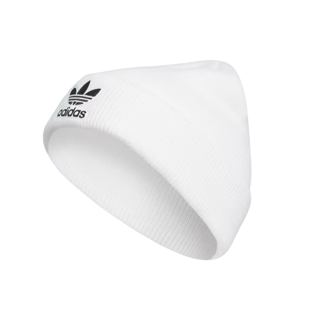 Adidas Original Men’s Trefoil Beanie –  White/Black IQ5528