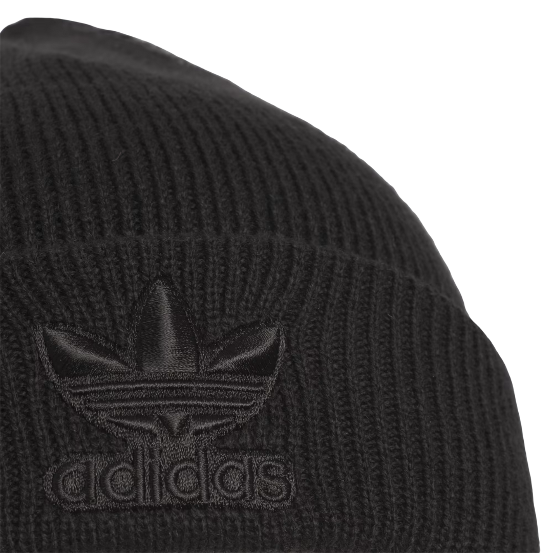 Adidas Originals Men's Trefoil Beanie – Black IQ5527