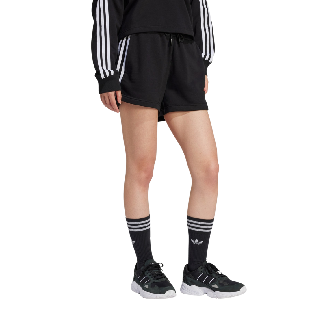 Adidas Women’s 3-Stripes French Terry Shorts – Black IU2517