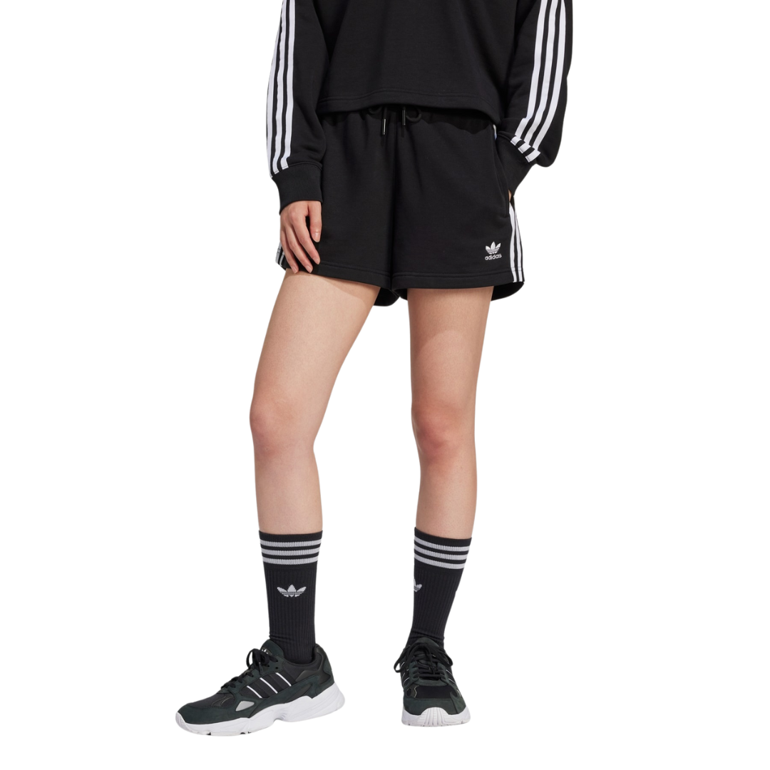 Adidas Women’s 3-Stripes French Terry Shorts – Black IU2517