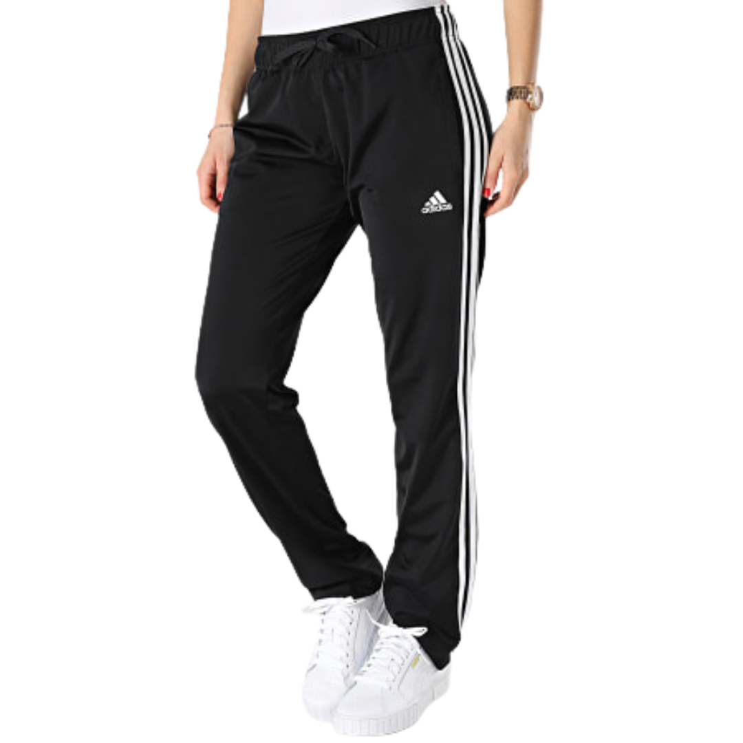 Adidas Women's 3-Stripes Open Hem Track Pants – Black/White H48451