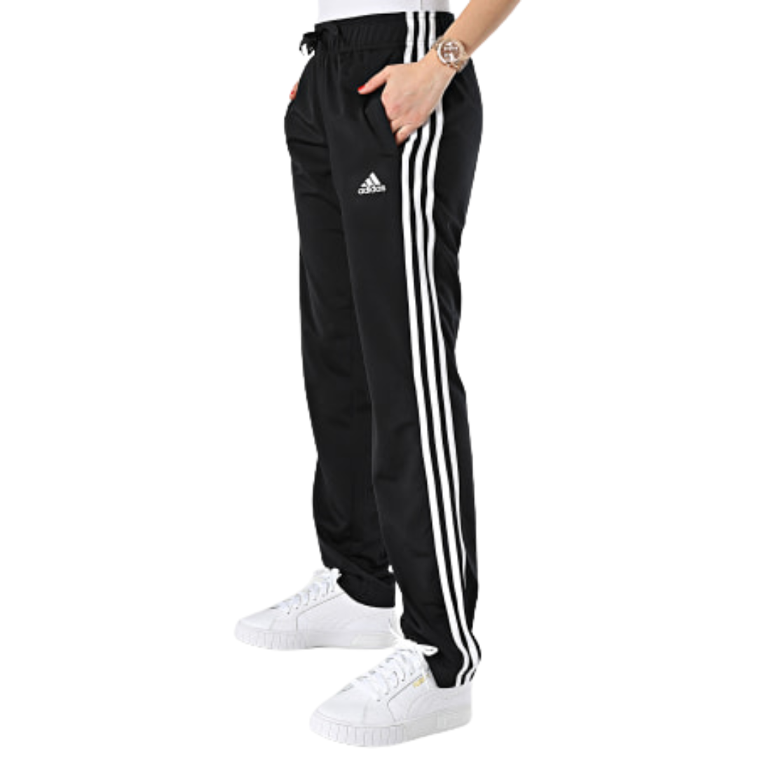 Adidas Women's 3-Stripes Open Hem Track Pants – Black/White H48451