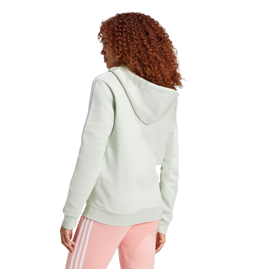 Adidas Women’s Essentials 3-Stripes Full-Zip Fleece Hoodie IY1730