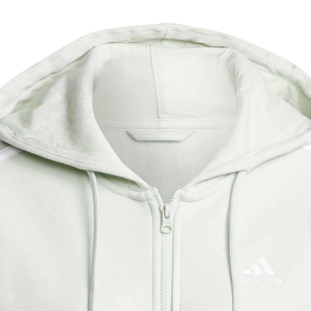 Adidas Women’s Essentials 3-Stripes Full-Zip Fleece Hoodie IY1730