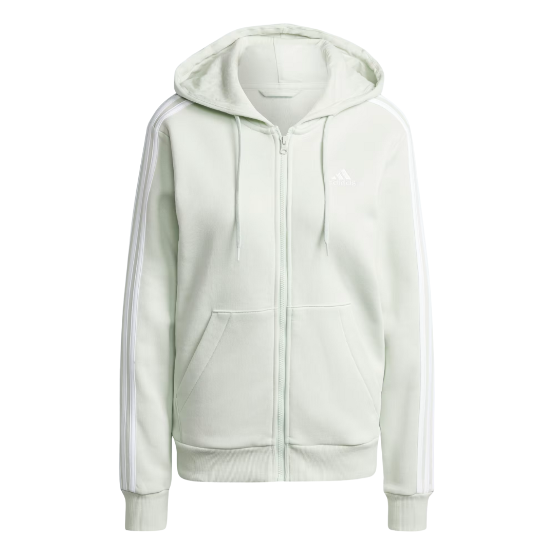 Adidas Women’s Essentials 3-Stripes Full-Zip Fleece Hoodie IY1730