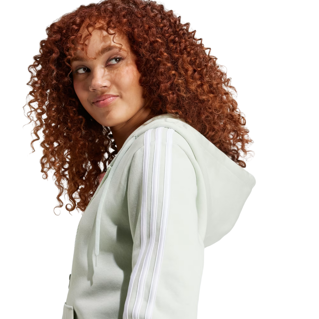 Adidas Women’s Essentials 3-Stripes Full-Zip Fleece Hoodie IY1730