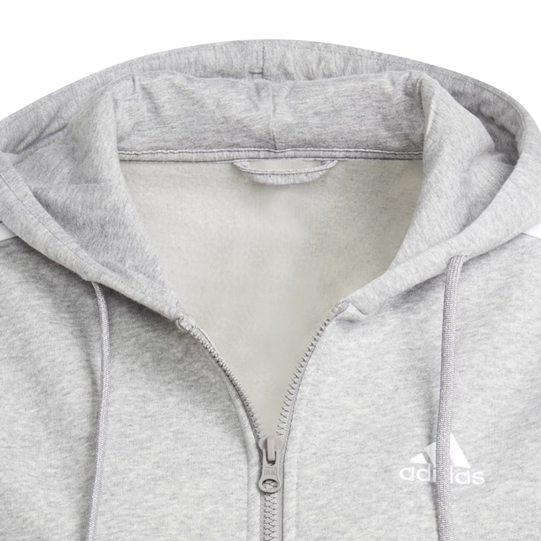 Adidas Women's Essentials 3-Stripes Full-Zip Fleece Hoodie – IM0236