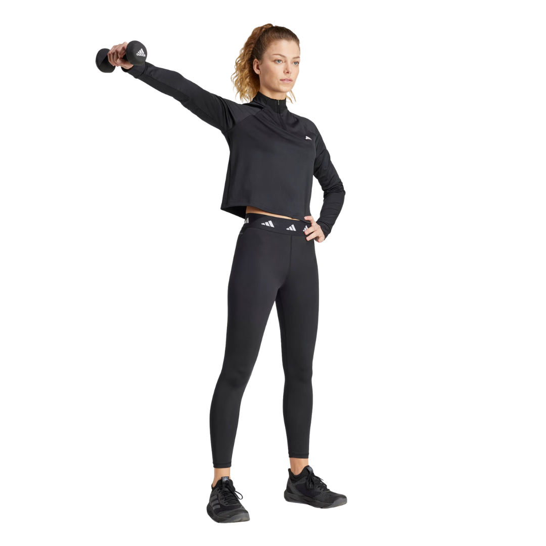 Adidas Women’s Train Essentials Minimal Branding 1/4-Zip Cover-Up – IS4028