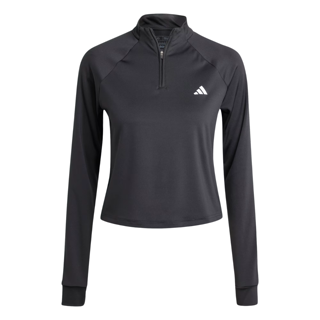 Adidas Women’s Train Essentials Minimal Branding 1/4-Zip Cover-Up – IS4028