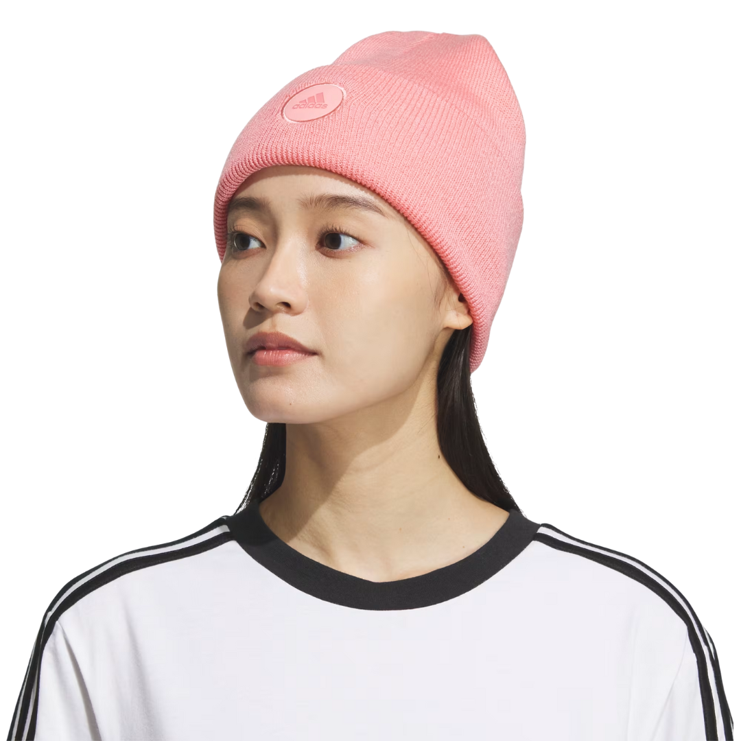 Adidas Women's Wide Cuff 2 Fold Beanie – Semi Pink Spark IV3013