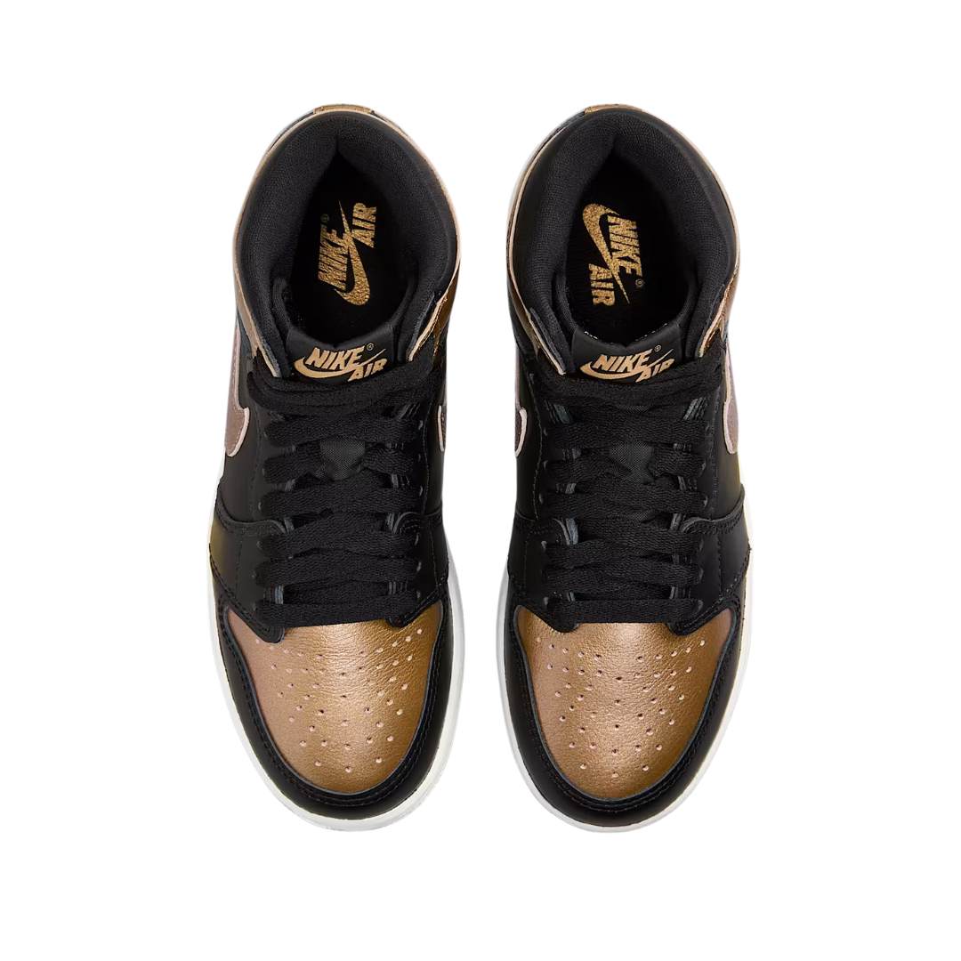 Air Jordan 1 High OG 'Black and Gold' Big Kids' Shoes –FD1437-071
