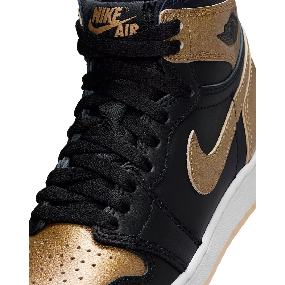 Air Jordan 1 High OG 'Black and Gold' Big Kids' Shoes –FD1437-071