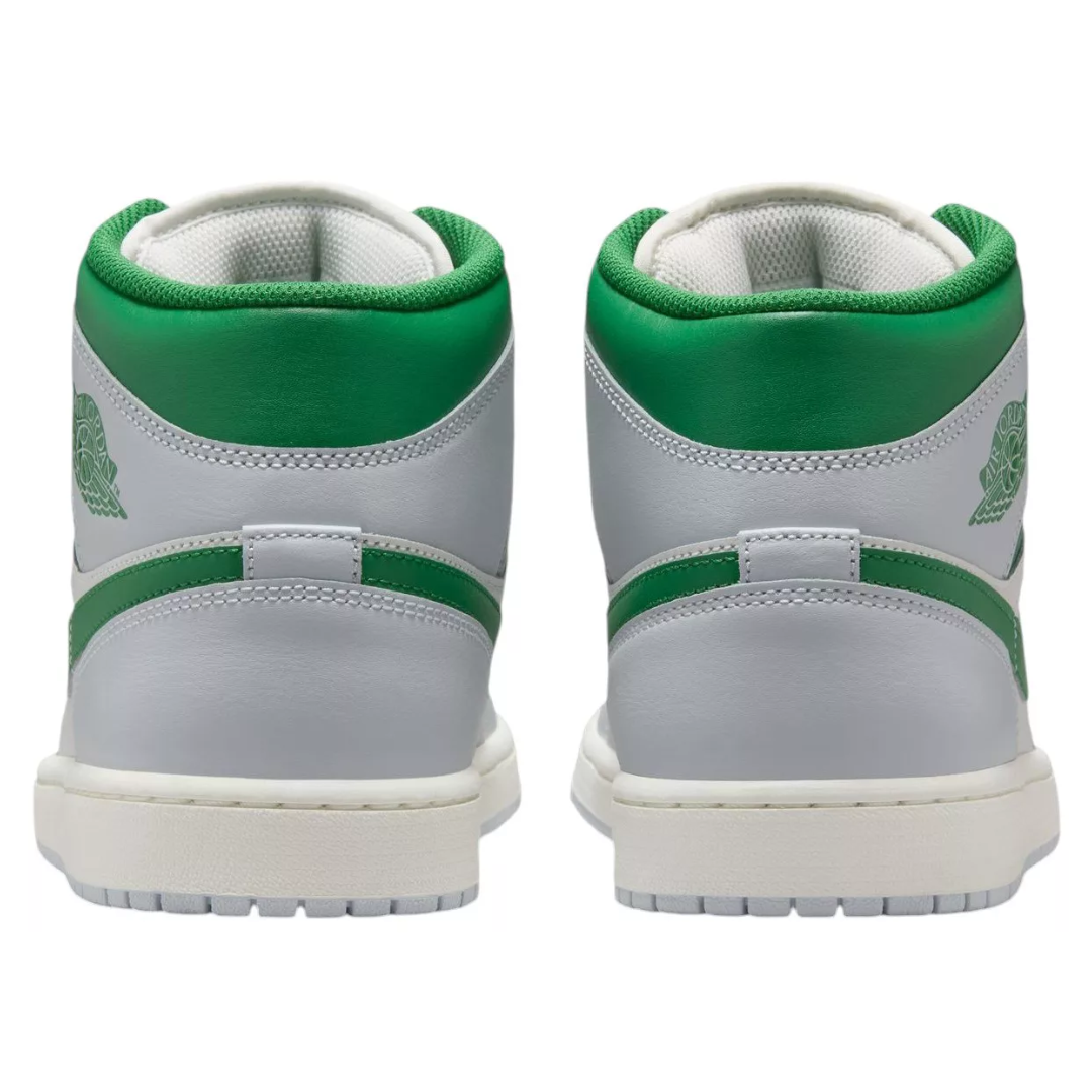 Nike Men's Air Jordan 1 Mid White/Green Shoes DQ8426-142