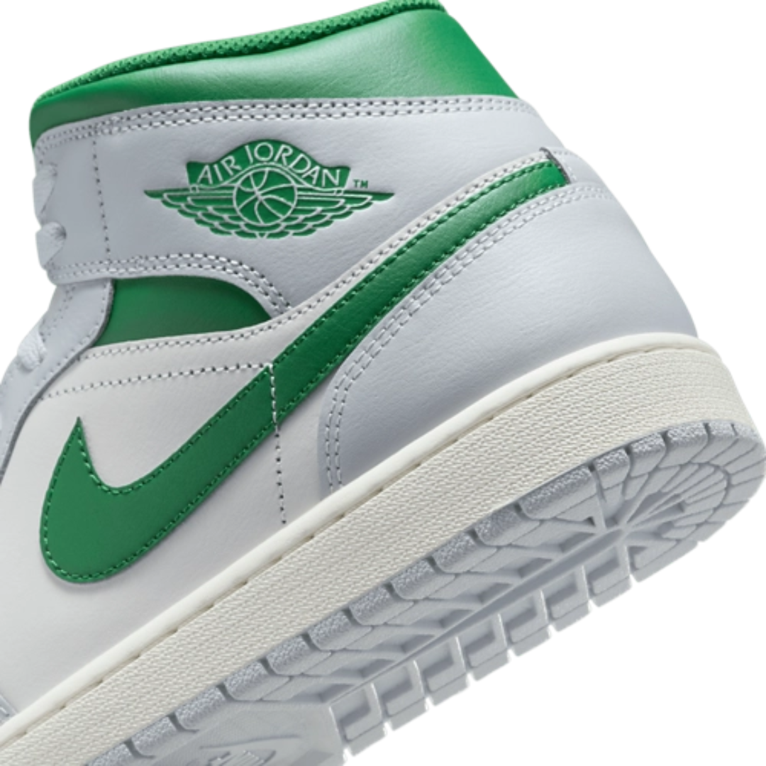 Nike Men's Air Jordan 1 Mid White/Green Shoes DQ8426-142