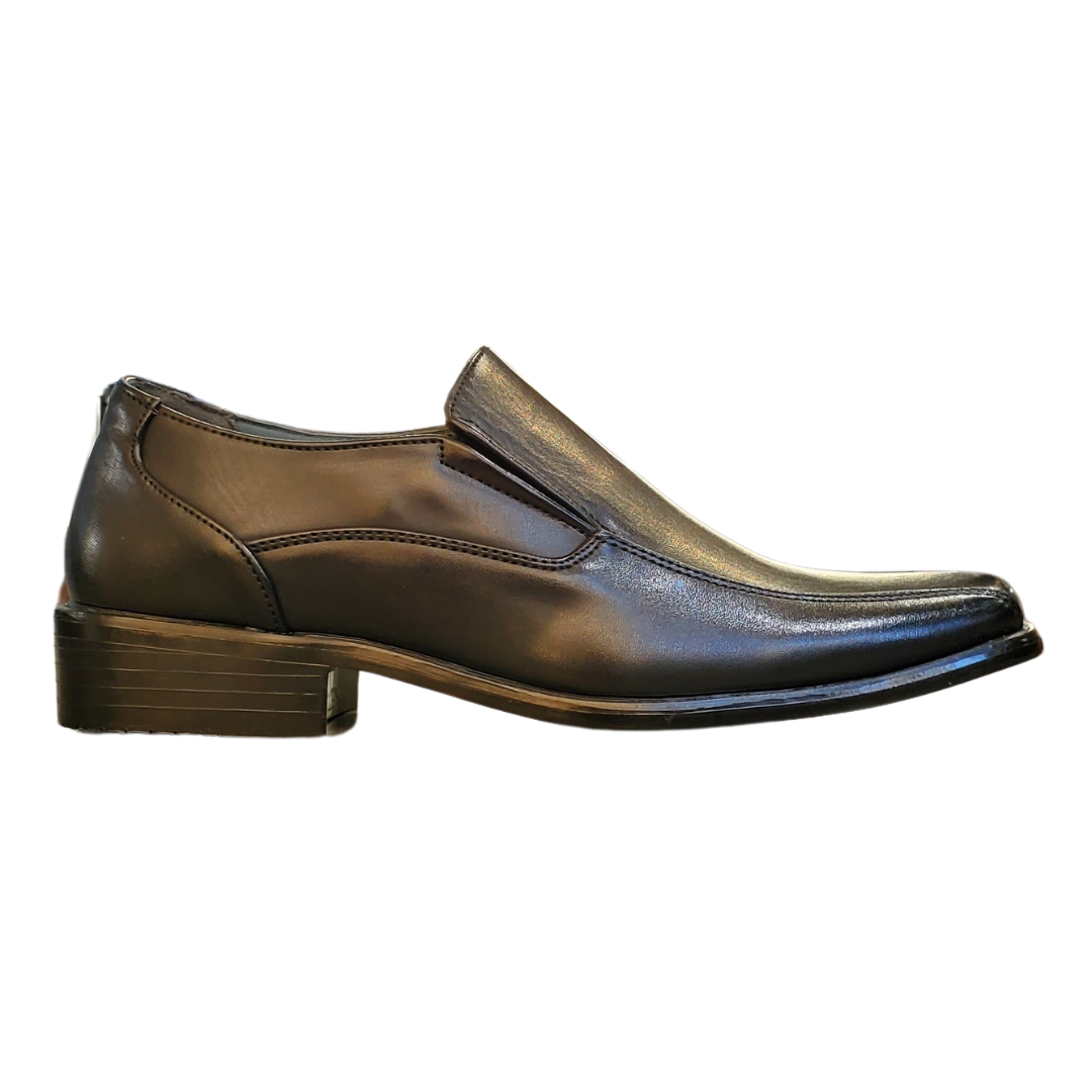 Alberto Fellini Joe Men's Black Square Toe Slip-On Dress Shoes