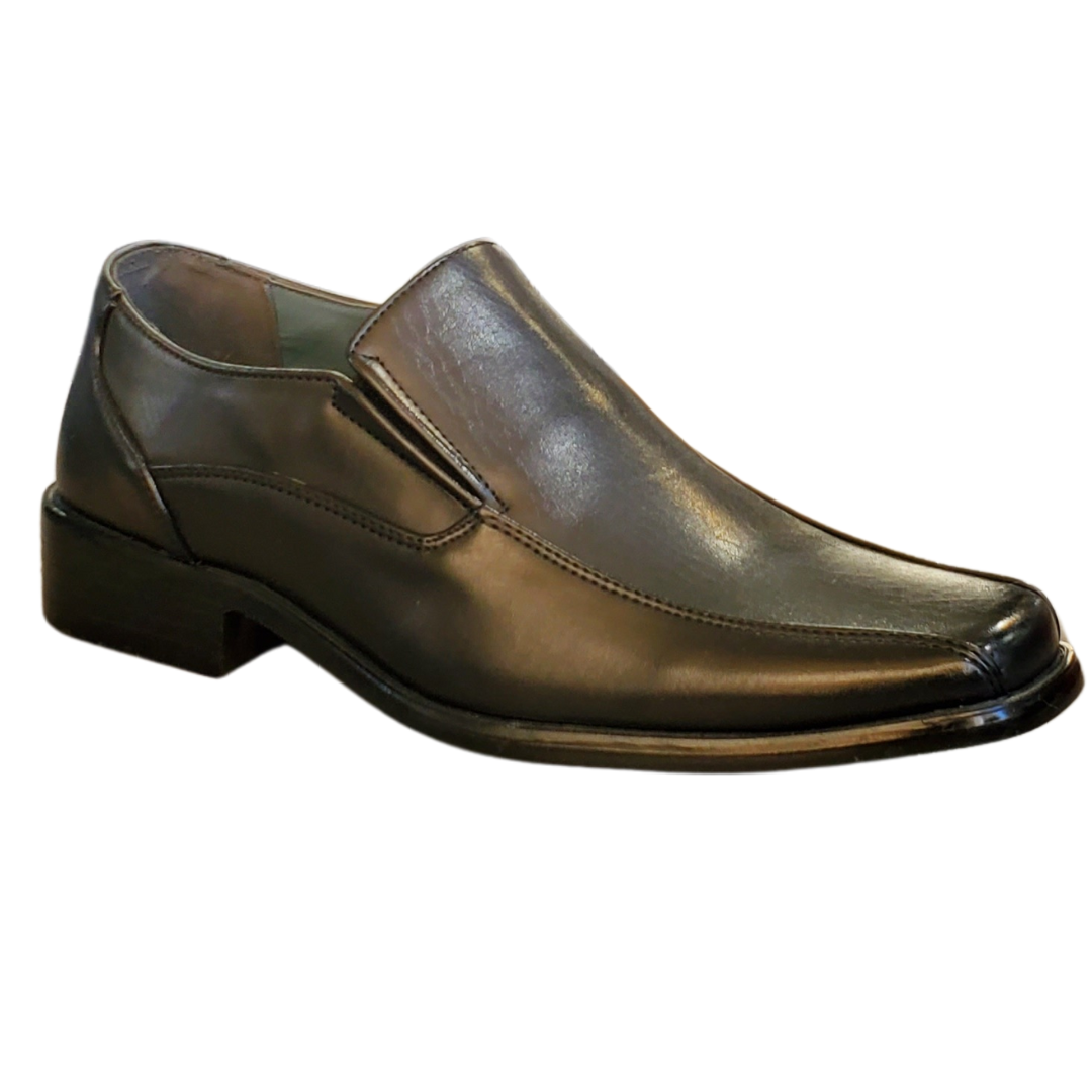 Alberto Fellini Joe Men's Black Square Toe Slip-On Dress Shoes