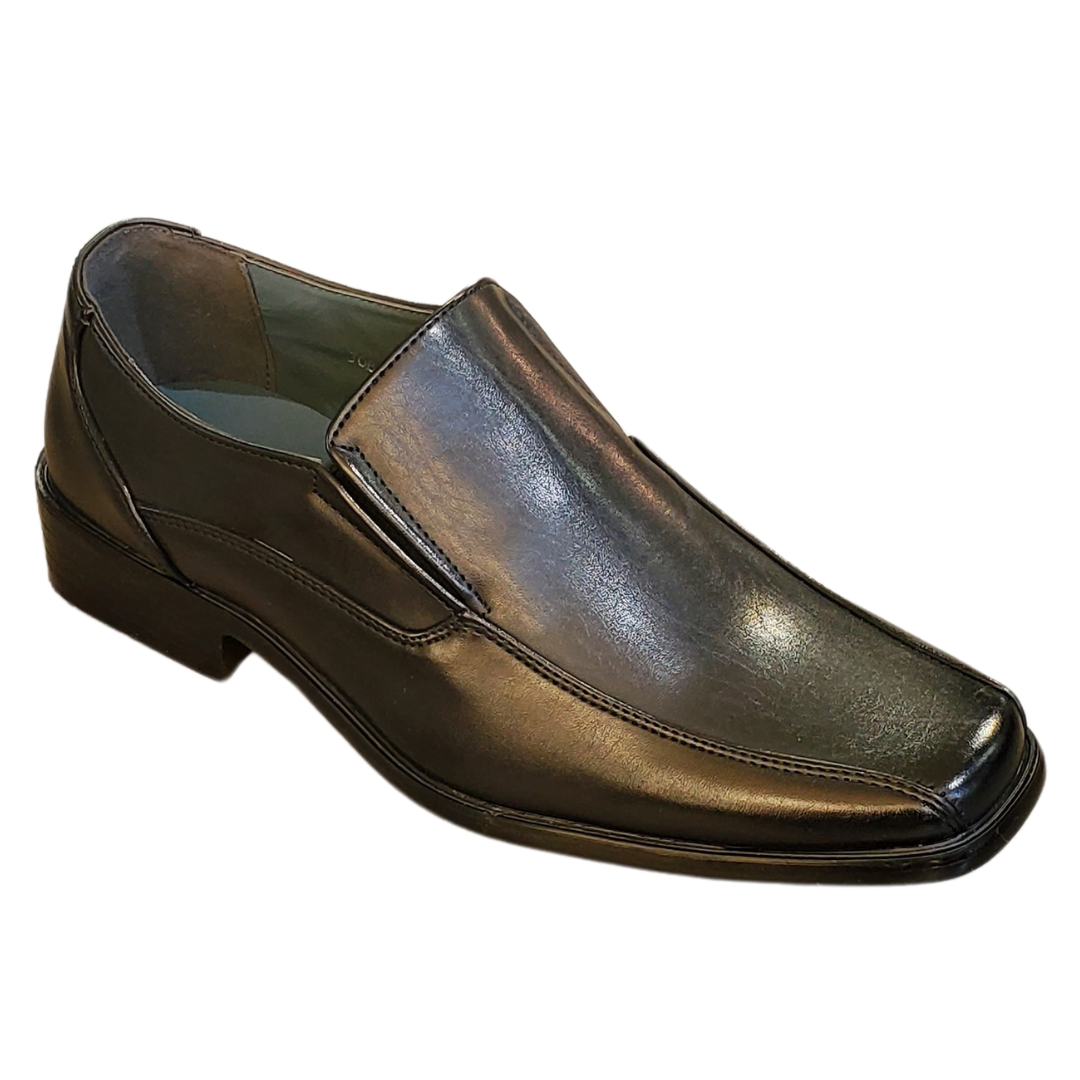 Alberto Fellini Joe Men's Black Square Toe Slip-On Dress Shoes