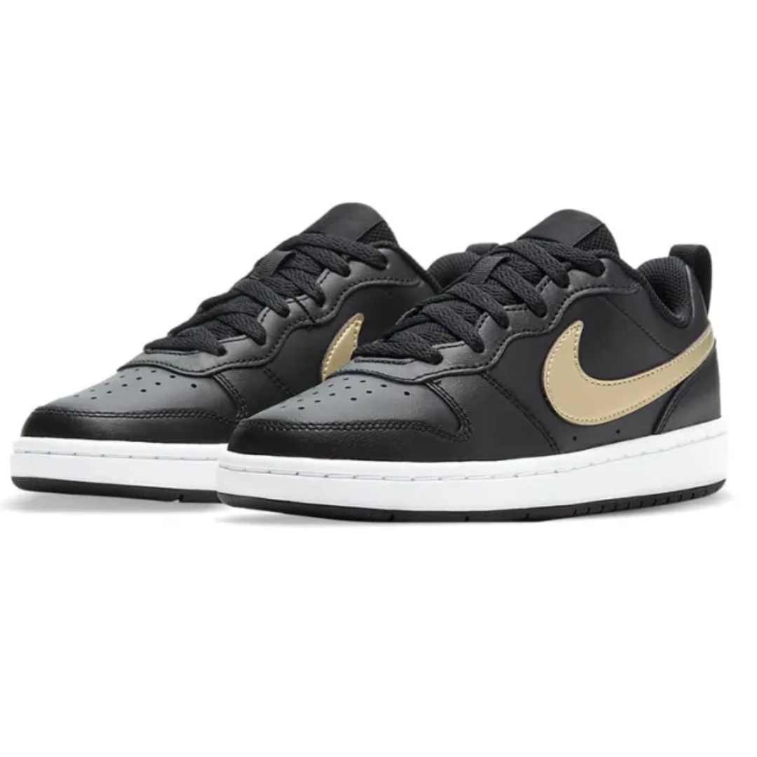 Nike Kid's Court Borough Low 2 'Black Gold' GS - BQ5448-011