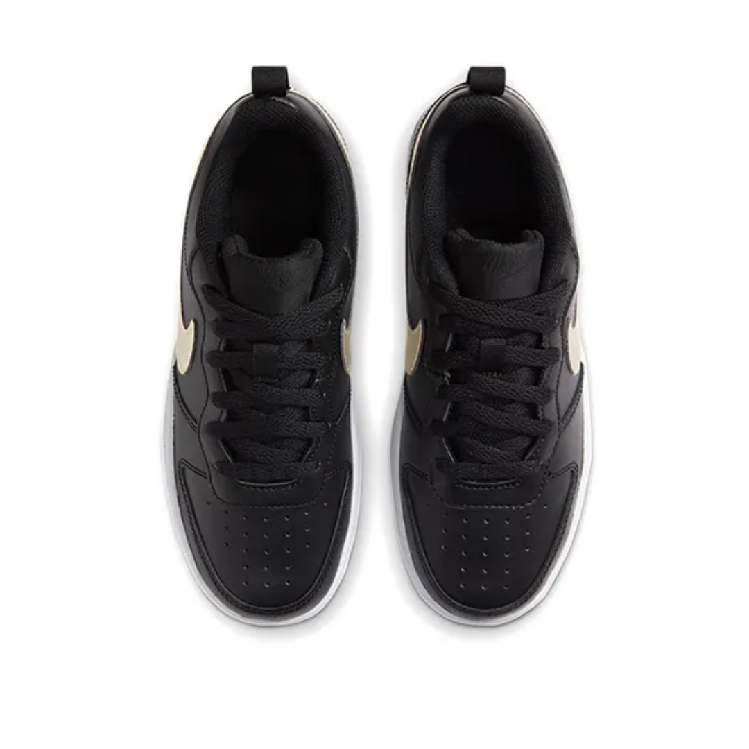 Nike Kid's Court Borough Low 2 'Black Gold' GS - BQ5448-011