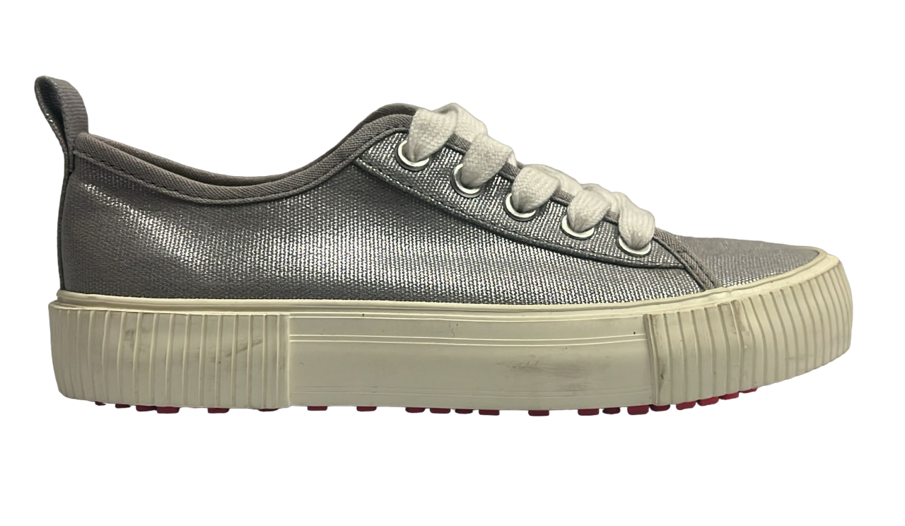 Cat and Jack Girl's Silver Sneakers  |Devon Sport