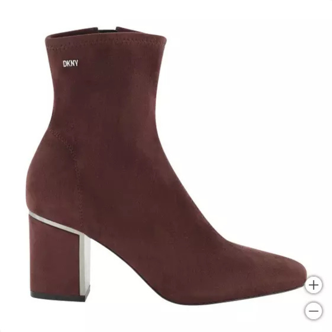 DKNY Women's Cavale Suede Bootie Itm.1800433 Espresso