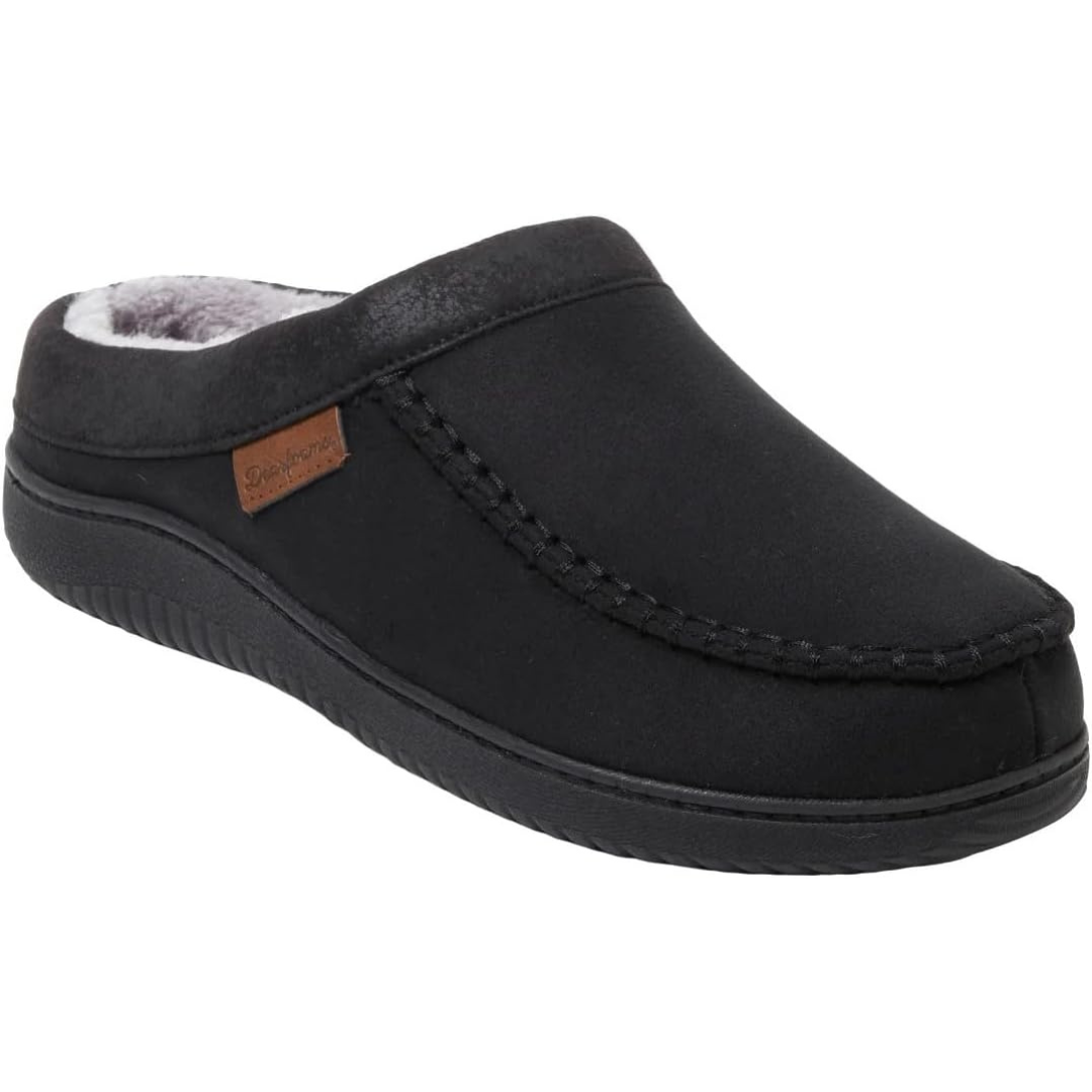 Dearfoams Men's Memory Foam Slipper Black
