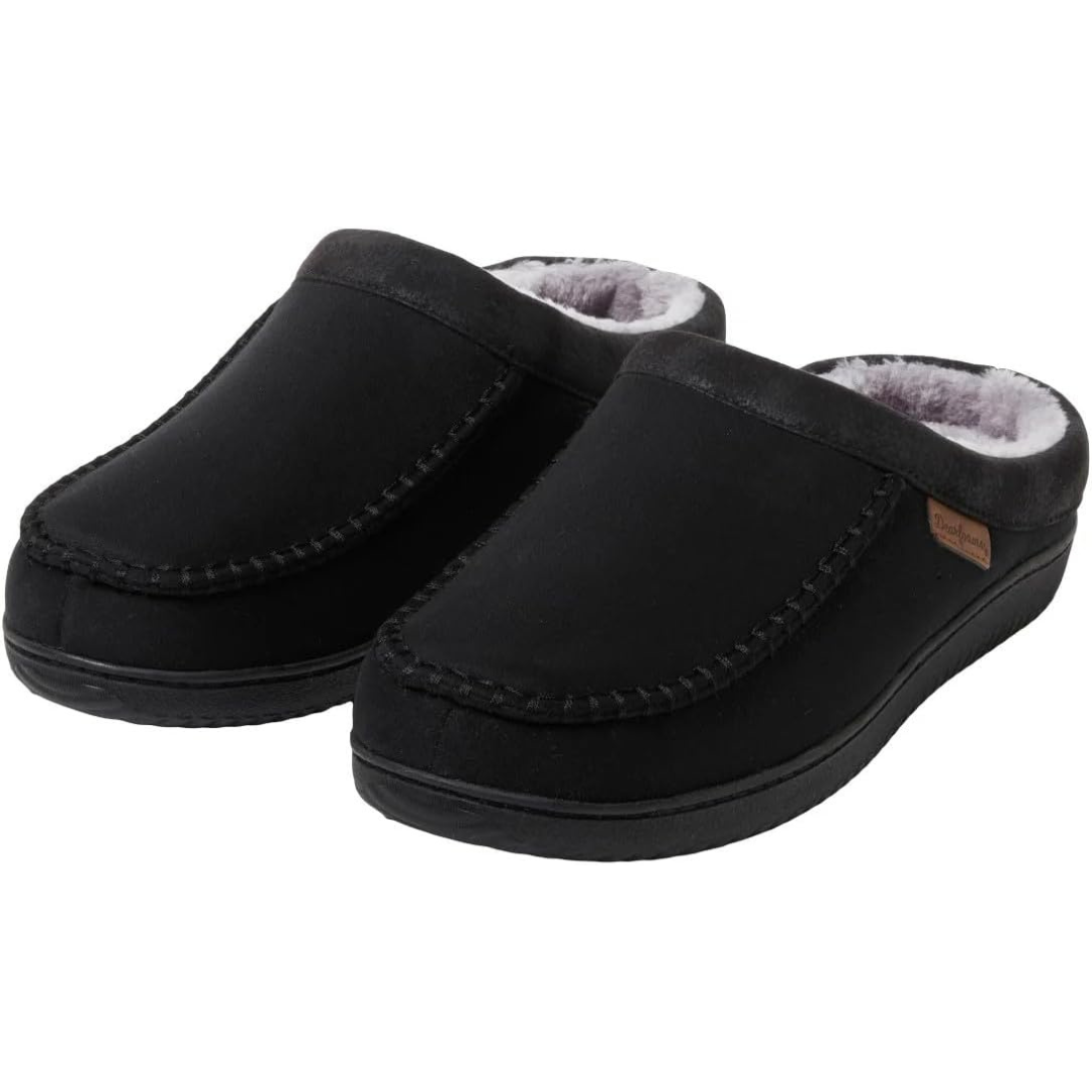 Dearfoams Men's Memory Foam Slipper Black