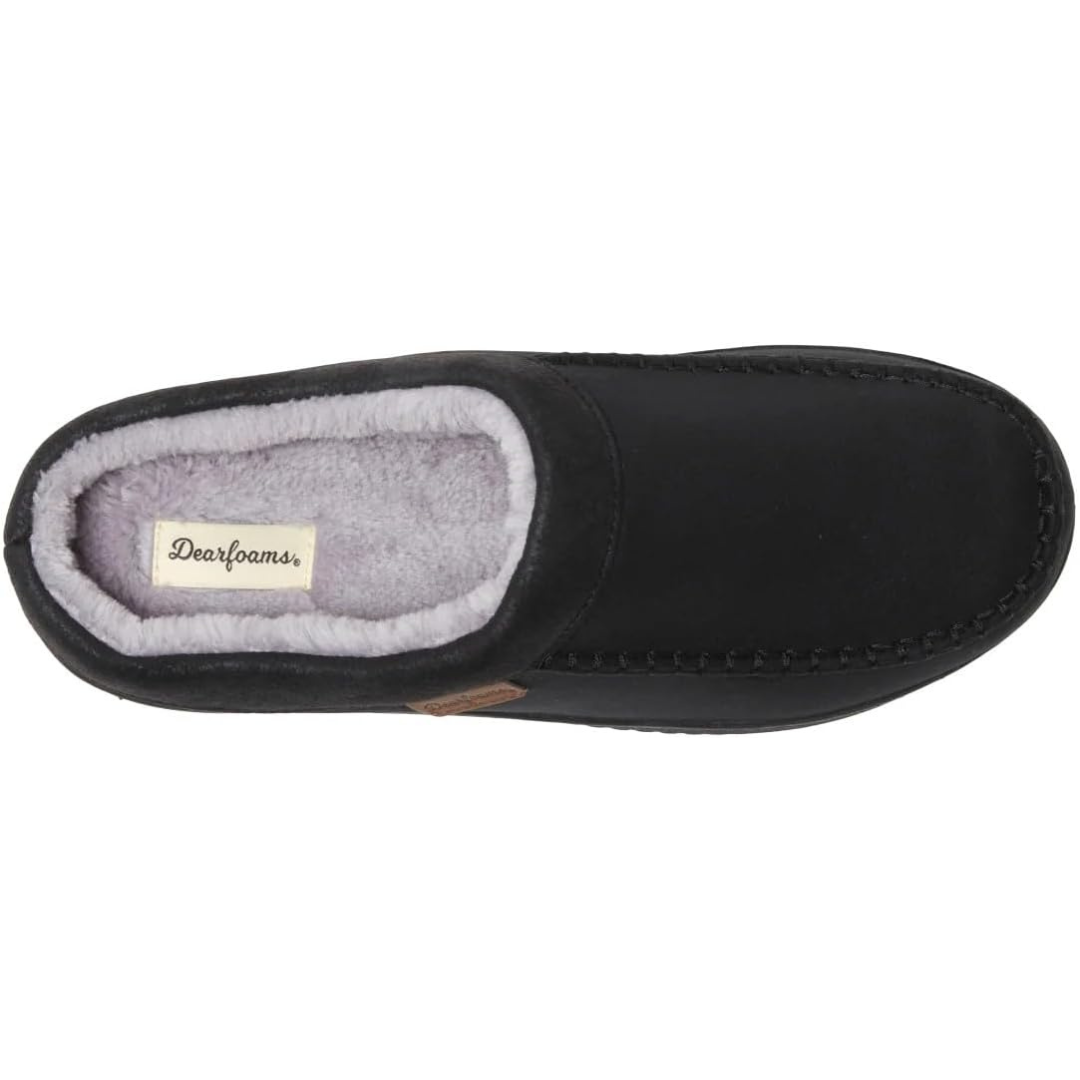 Dearfoams Men's Memory Foam Slipper Black