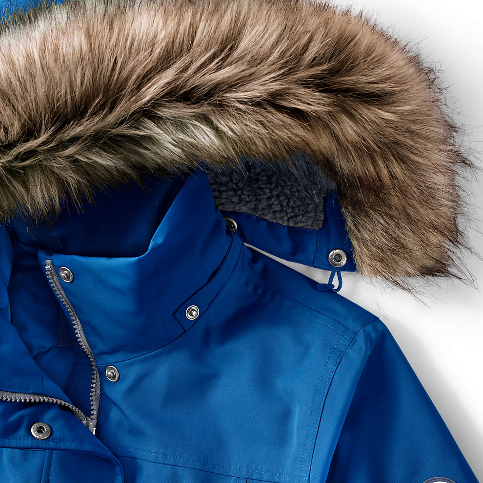 Parka d'hiver imperméable en duvet pour femme Expedition de Lands' End Royal Cobalt