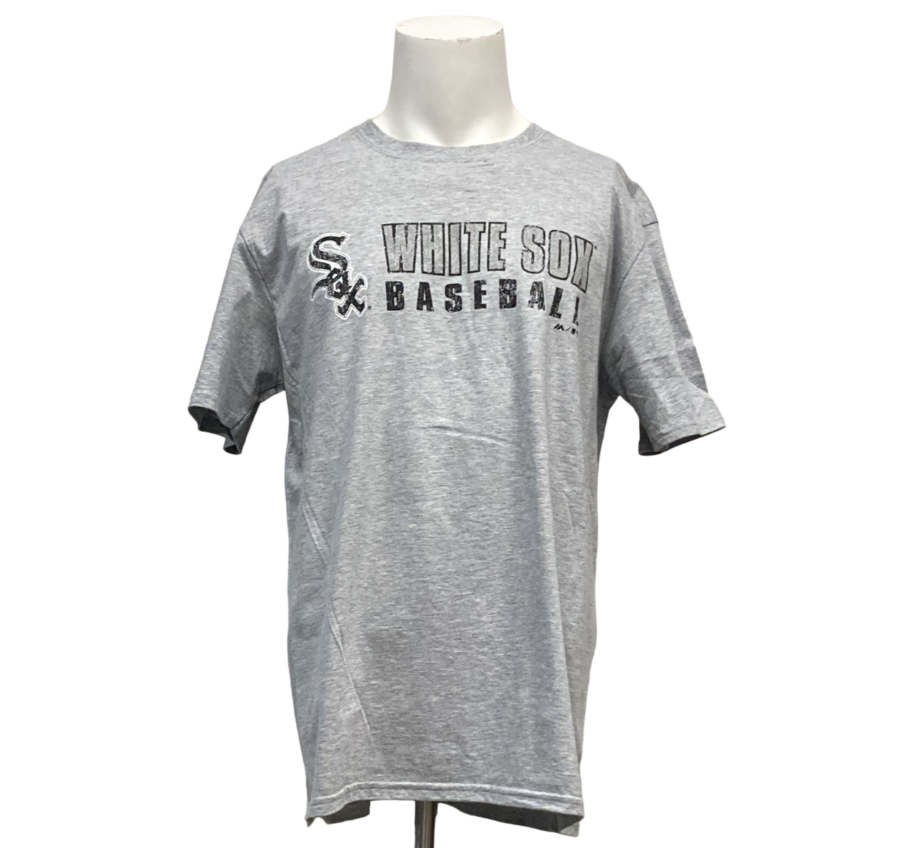 Majestic Men's Tee Shirt Grey White Sox Baseball