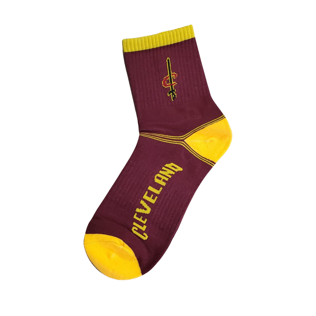 Chaussettes de basket-ball unisexes Lakers Paire simple 