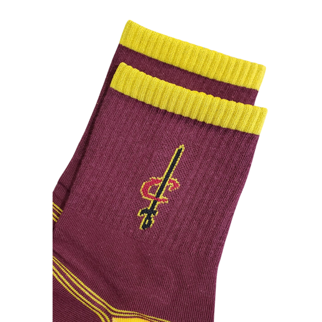 Chaussettes de basket-ball unisexes Lakers Paire simple 
