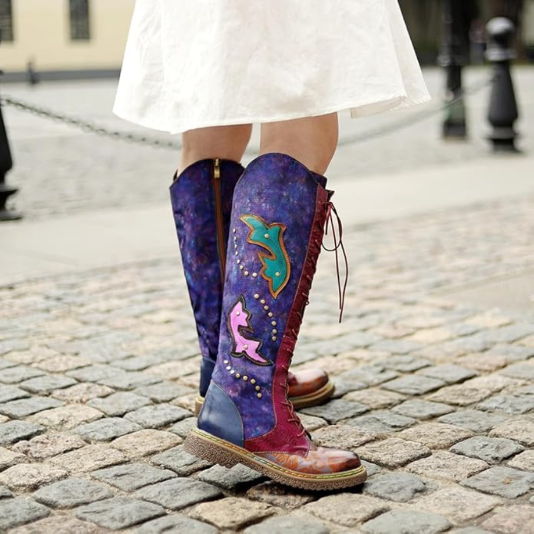 Eimeinuosy Socofy Women's Knee Long Boots