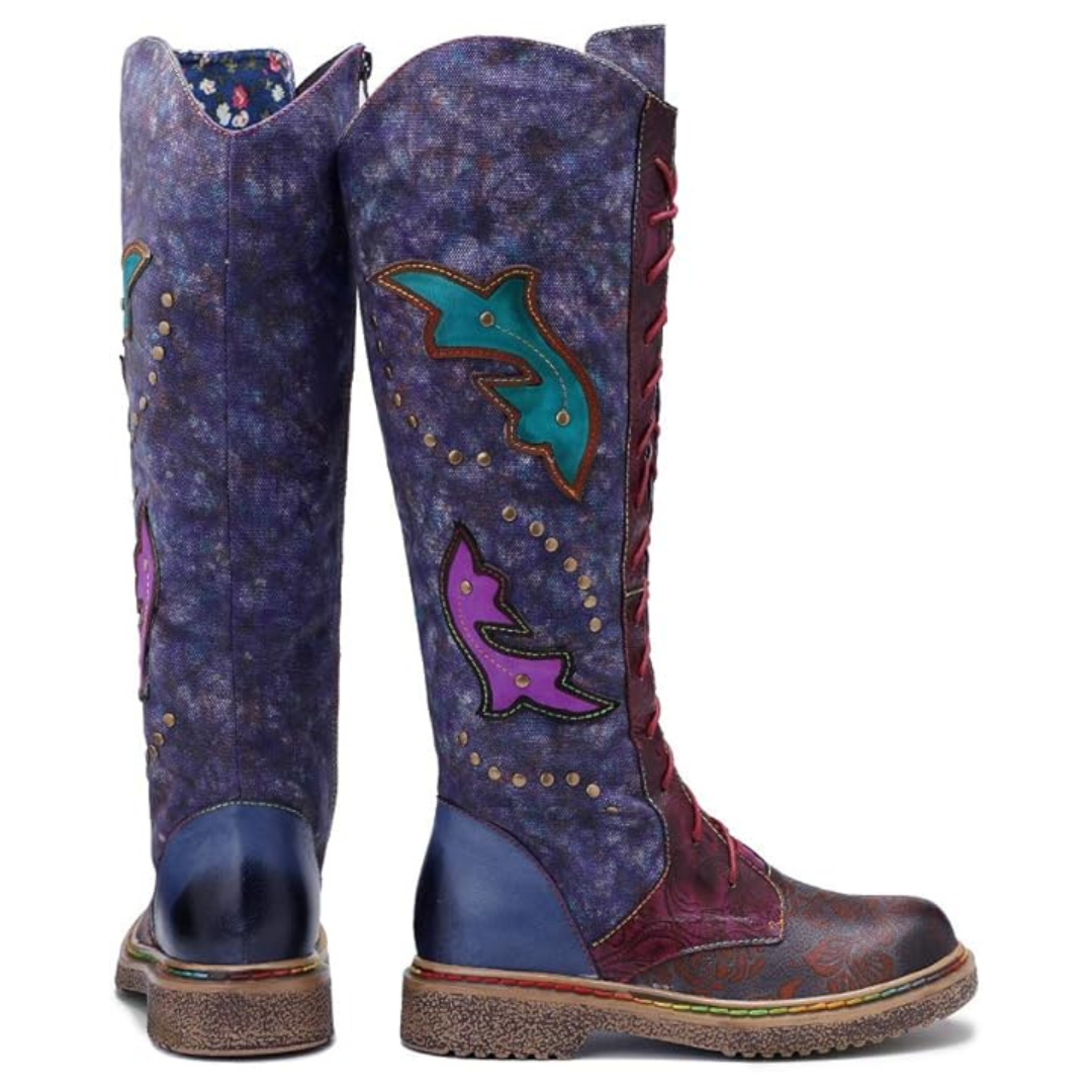 Eimeinuosy Socofy Women's Knee Long Boots