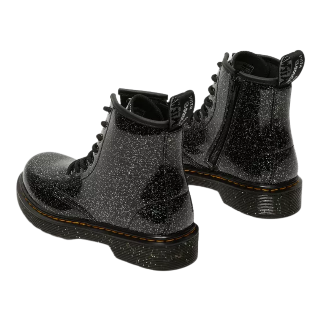 Dr. Martens Junior 1460 Glitter Lace-Up Boots – Black Cosmic Glitter
