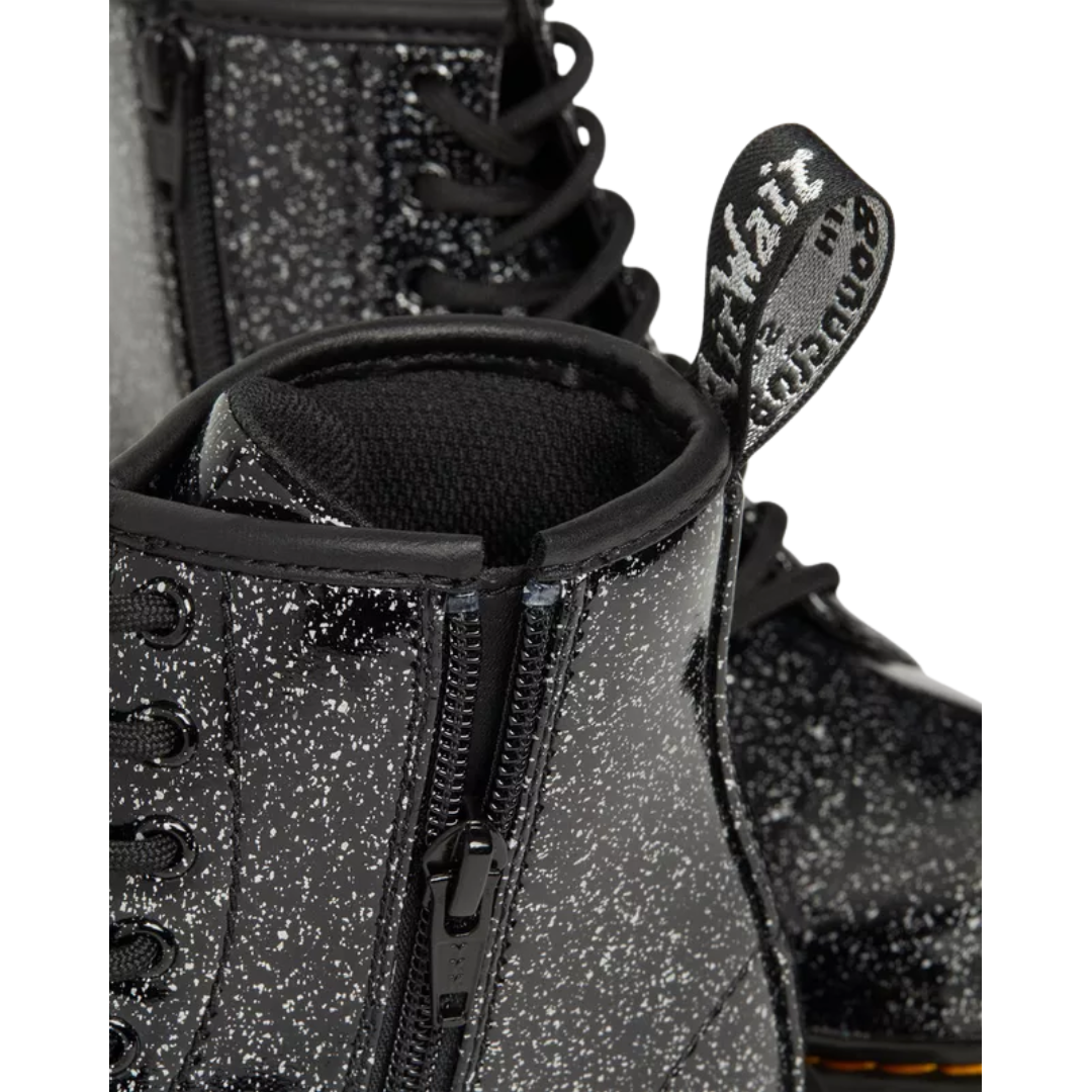 Dr. Martens Junior 1460 Glitter Lace-Up Boots – Black Cosmic Glitter