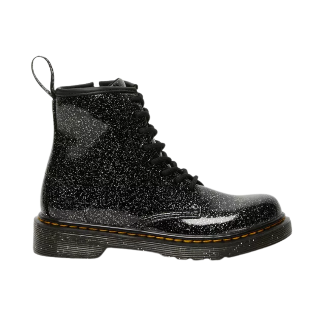 Dr. Martens Junior 1460 Glitter Lace-Up Boots – Black Cosmic Glitter