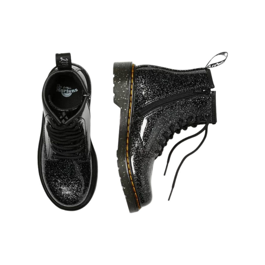 Dr. Martens Junior 1460 Glitter Lace-Up Boots – Black Cosmic Glitter