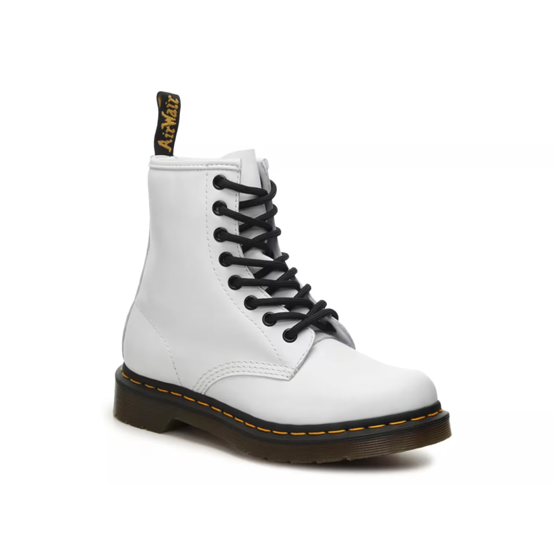 Dr. Martens Youth Kid's 1460 8-Eye Leather Combat Boots – White