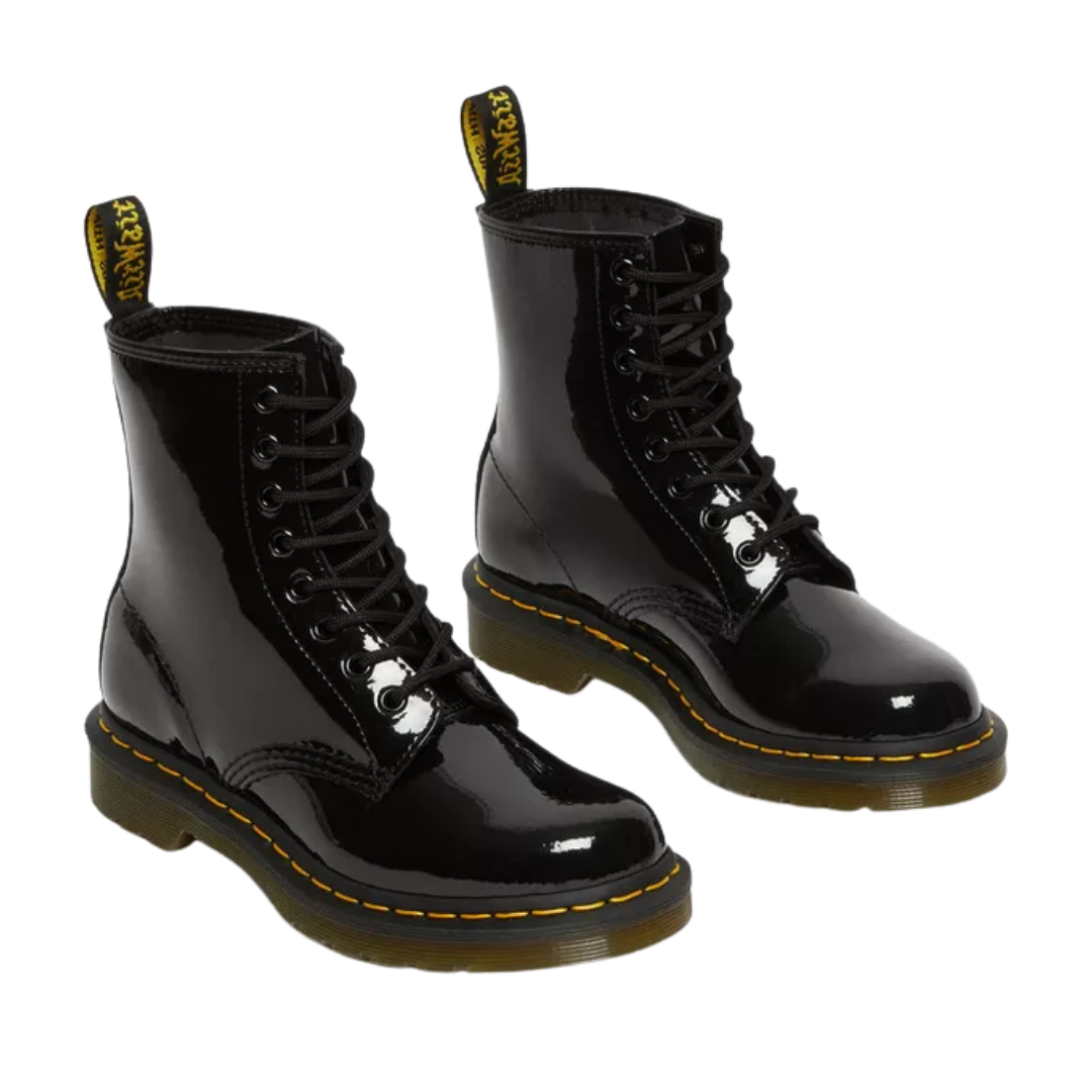 Dr. Martens Women’s 1460 Patent Leather Lace-Up Boots – Black